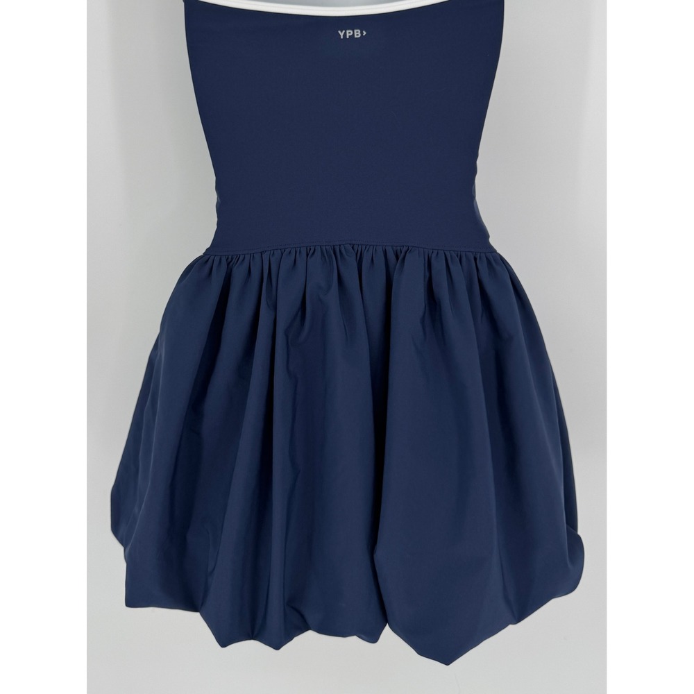 Abercrombie‎ & Fitch YPB motionTEK Halter Bubble Hem Mini Dress XS Navy Athletic - Picture 7 of 11